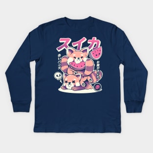 Watermelon - Fox Lover Kids Long Sleeve T-Shirt